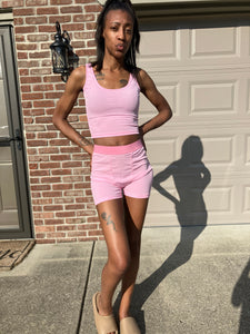 Two Piece Lounge Set Pink