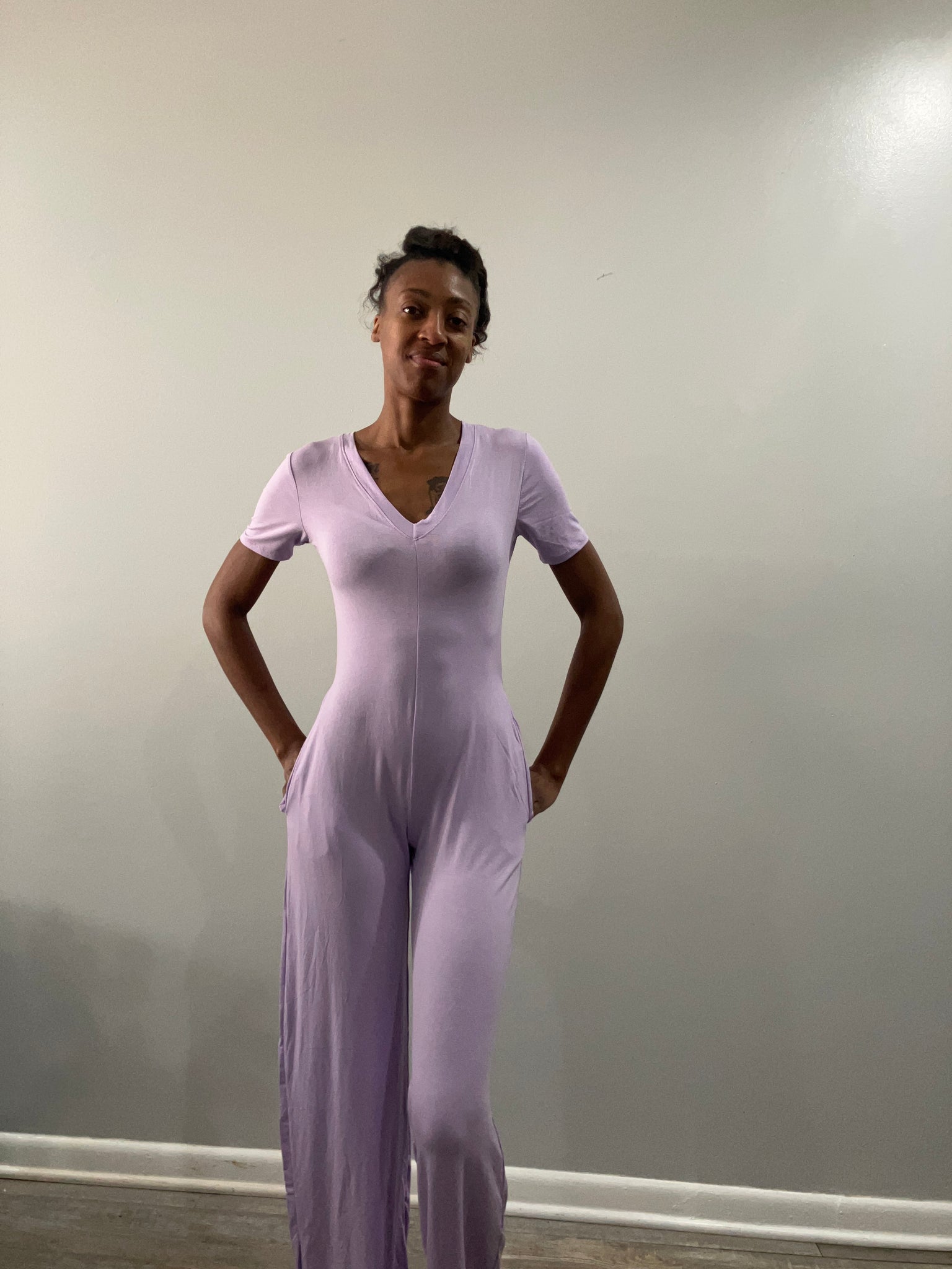 Purple jumpsuit