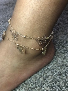 Butterfly ankle bracelet